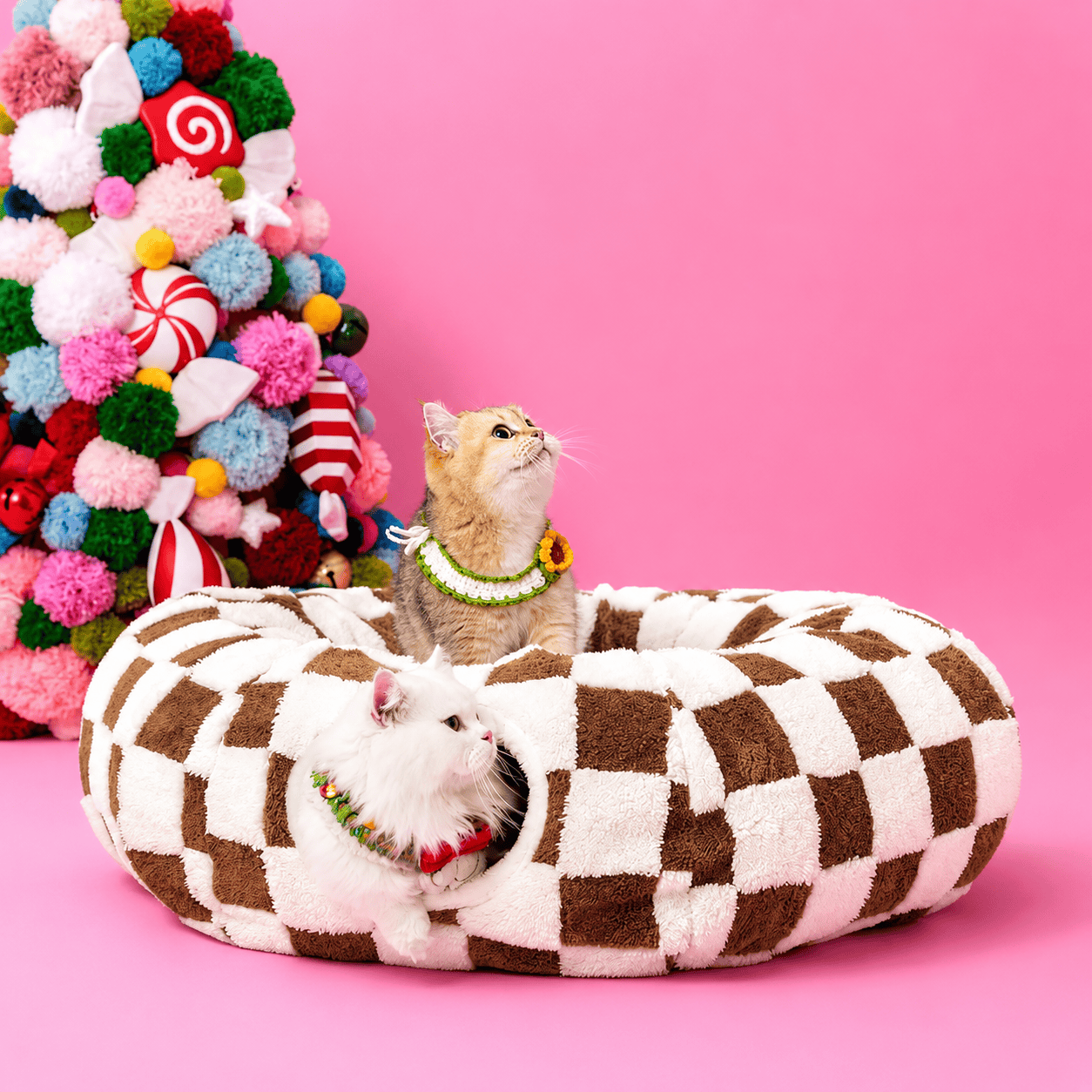 Washable Cat Tunnel Bed for Indoor Cats