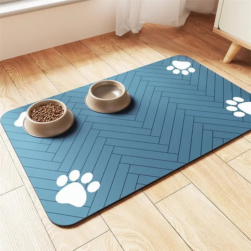 Dog & Cat Feeding Mat – Absorbent Bowl Mat for Mess-Free Meals