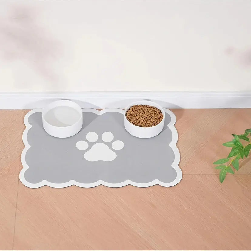 Dog & Cat Feeding Mat – Absorbent Bowl Mat for Mess-Free Meals