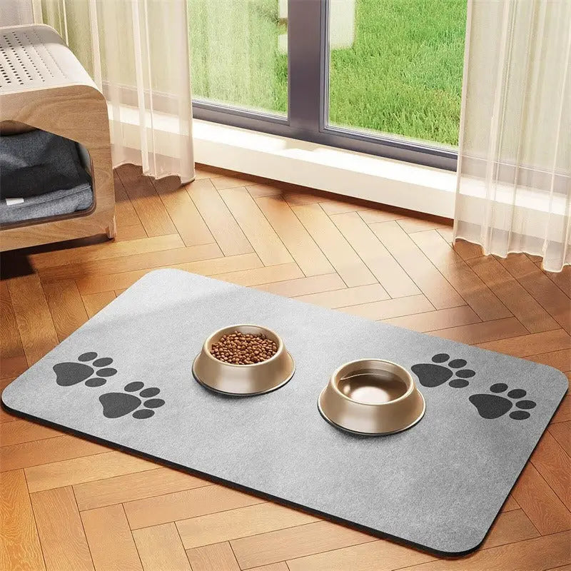 Dog & Cat Feeding Mat – Absorbent Bowl Mat for Mess-Free Meals