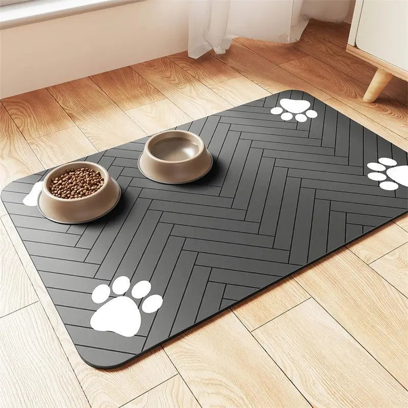 Dog & Cat Feeding Mat – Absorbent Bowl Mat for Mess-Free Meals