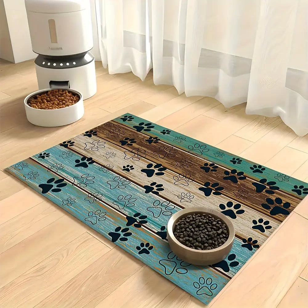 Dog & Cat Feeding Mat – Absorbent Bowl Mat for Mess-Free Meals