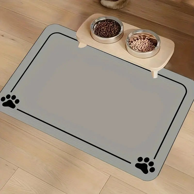 Dog & Cat Feeding Mat – Absorbent Bowl Mat for Mess-Free Meals