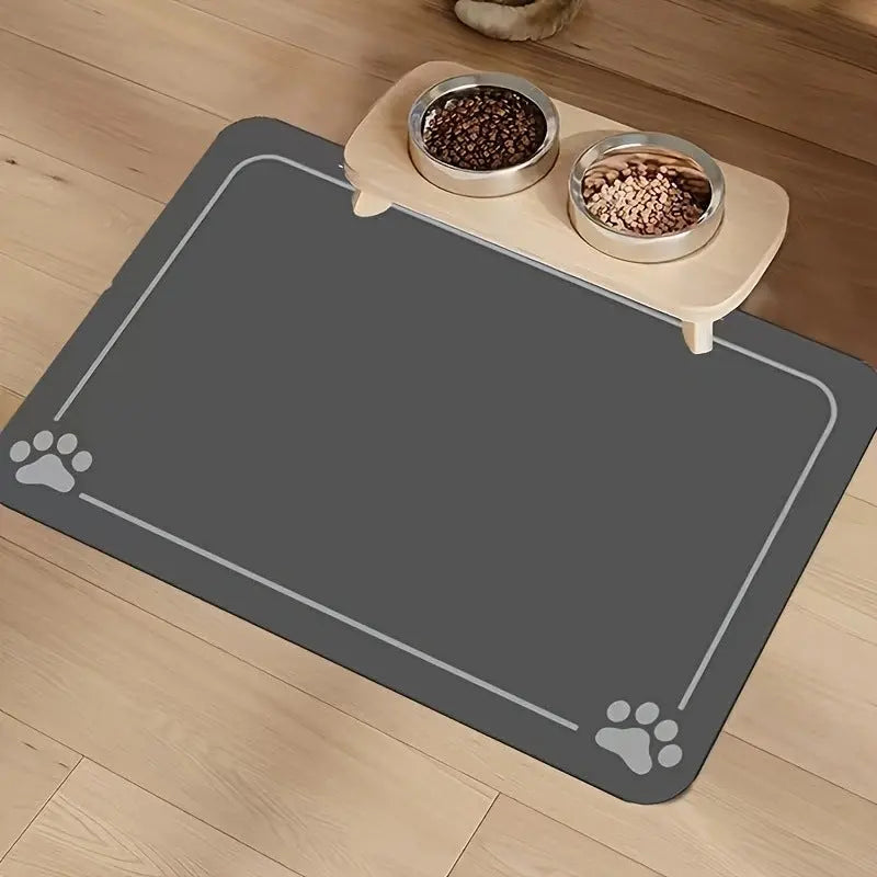 Dog & Cat Feeding Mat – Absorbent Bowl Mat for Mess-Free Meals