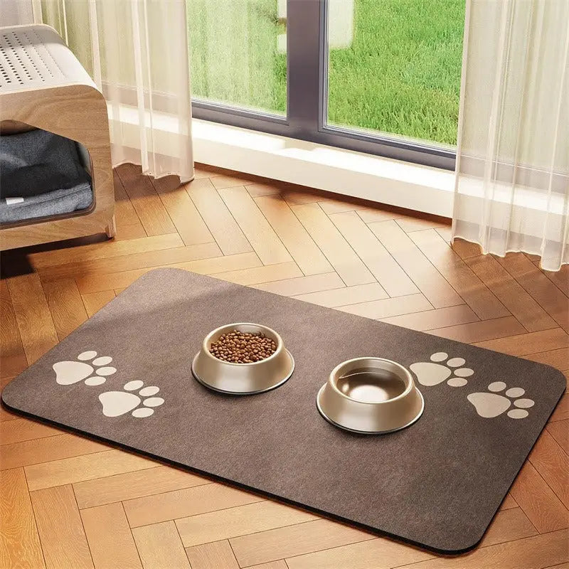 Dog & Cat Feeding Mat – Absorbent Bowl Mat for Mess-Free Meals