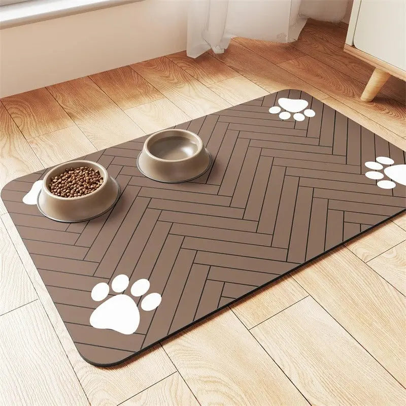 Dog & Cat Feeding Mat – Absorbent Bowl Mat for Mess-Free Meals
