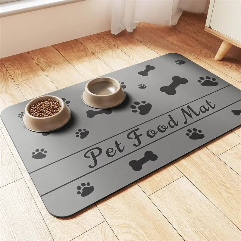 Dog & Cat Feeding Mat – Absorbent Bowl Mat for Mess-Free Meals