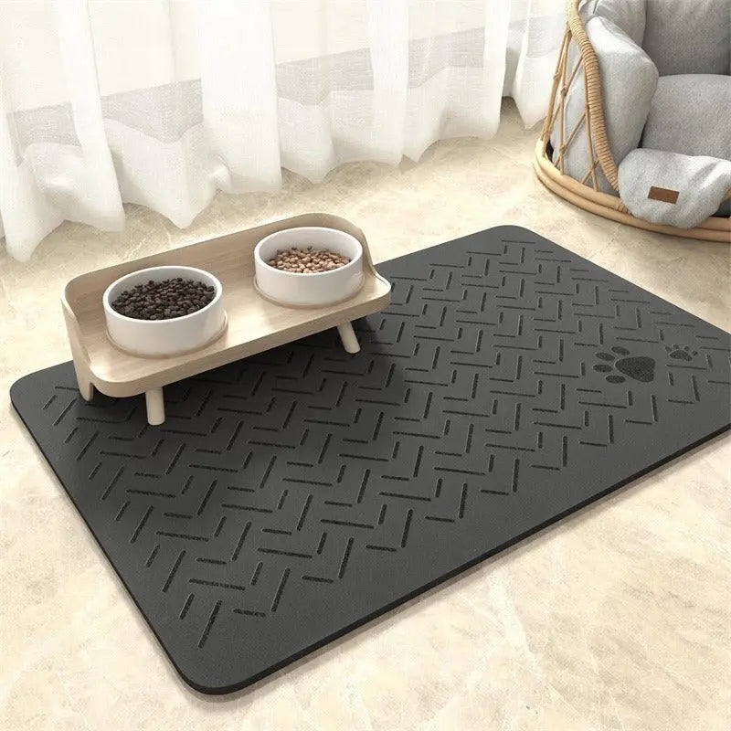 Dog & Cat Feeding Mat – Absorbent Bowl Mat for Mess-Free Meals
