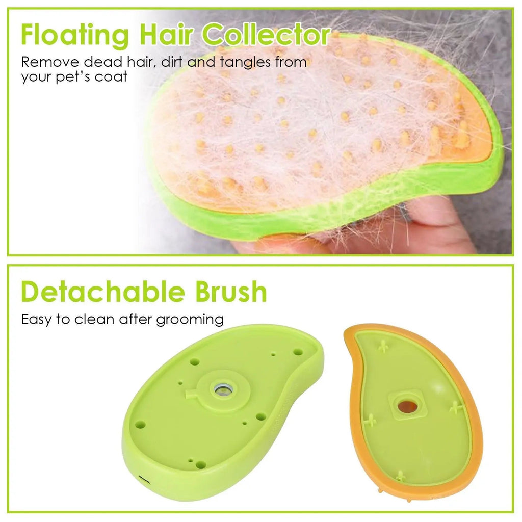 Pet Steam Brush – USB Rechargeable Grooming & Cleaning Tool