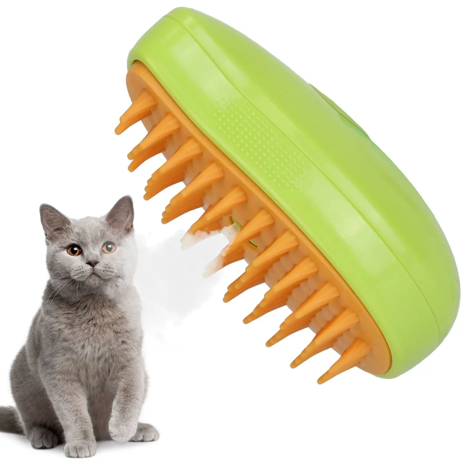 Pet Steam Brush – USB Rechargeable Grooming & Cleaning Tool