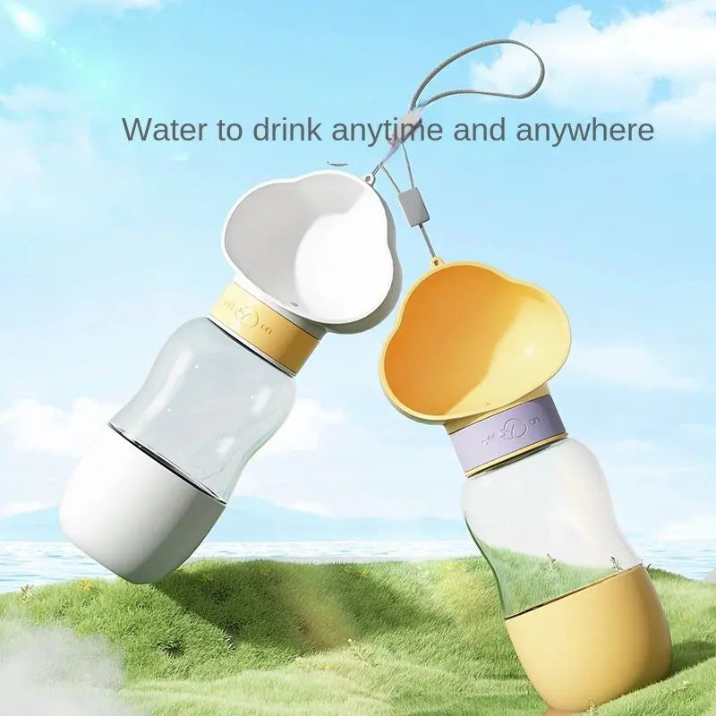 Travel Dog Bottle – Portable Water Feeder with Bowl