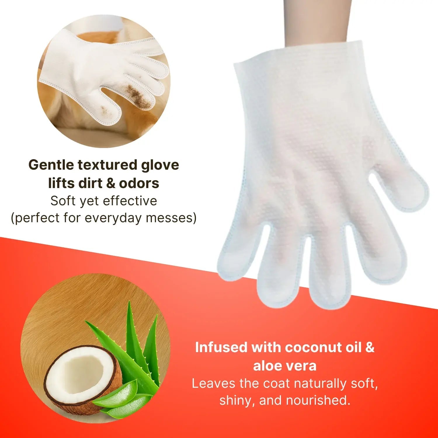 Deodorizing Pet Glove Wipes (18-Pack) Mud- Free Paws