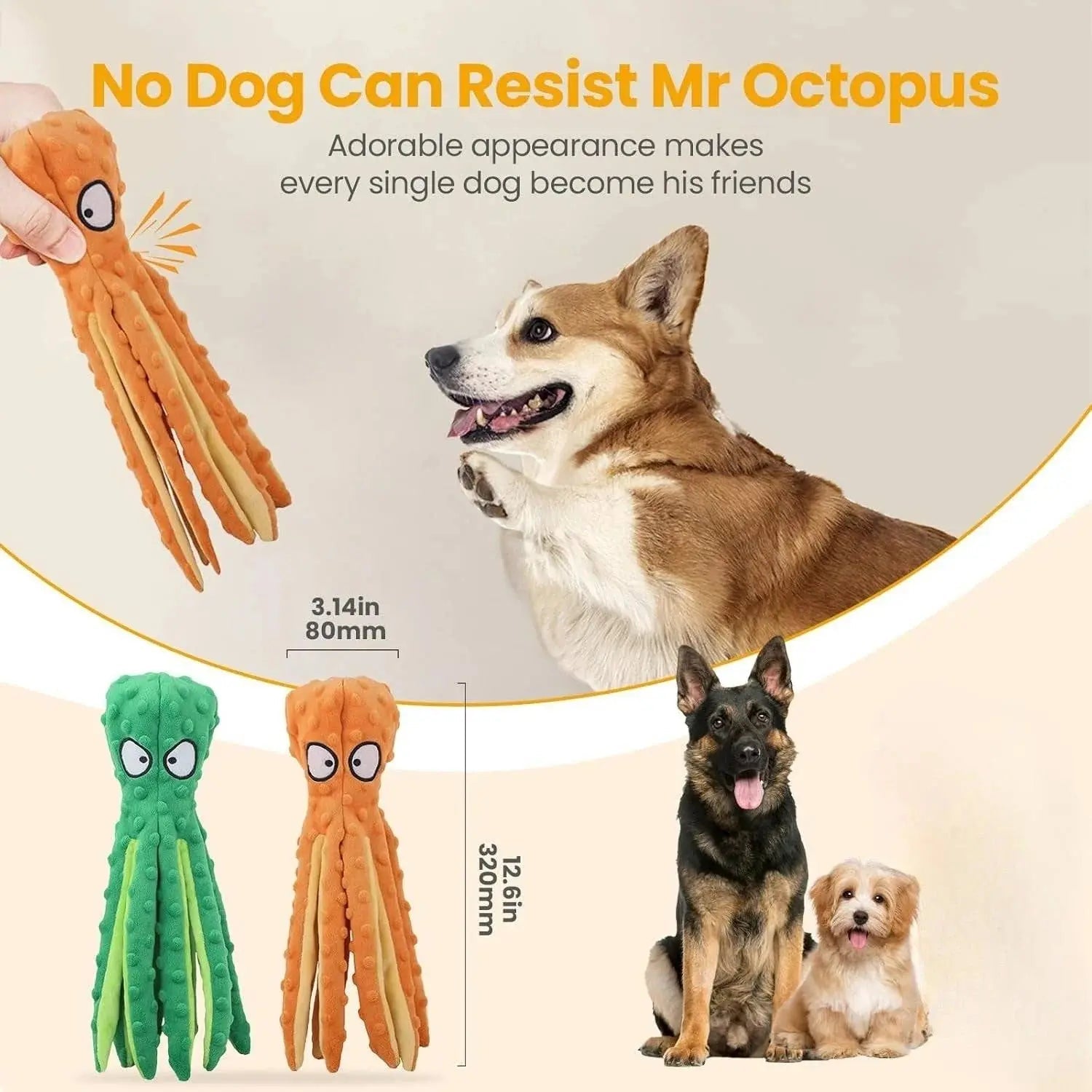Squeaky Octopus Dog Toys