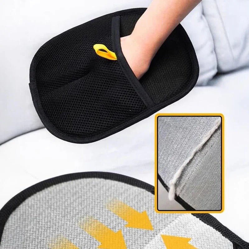 Pet Hair Removal Glove with Dual-Sided Electrostatic Bristles