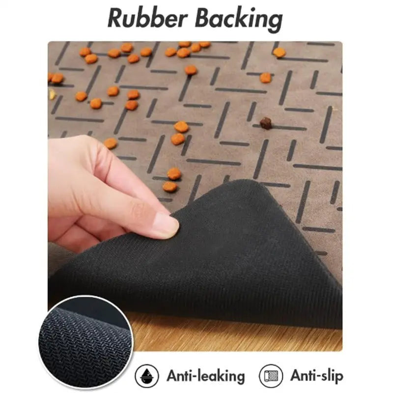 Dog & Cat Feeding Mat – Absorbent Bowl Mat for Mess-Free Meals