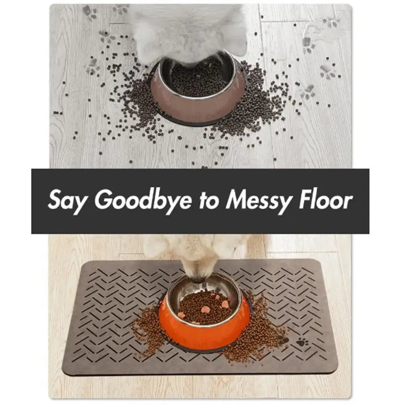 Dog & Cat Feeding Mat – Absorbent Bowl Mat for Mess-Free Meals